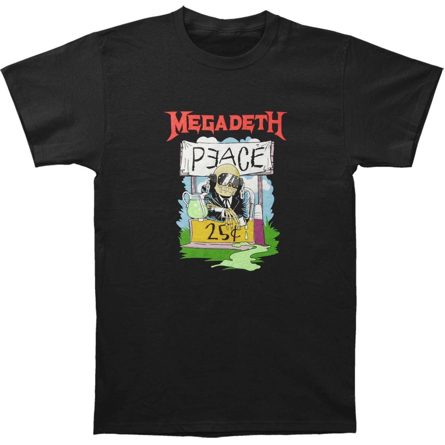 Boys Megadeth Peace 25 Cents Youth Tee T-shirt Youth Large Black L