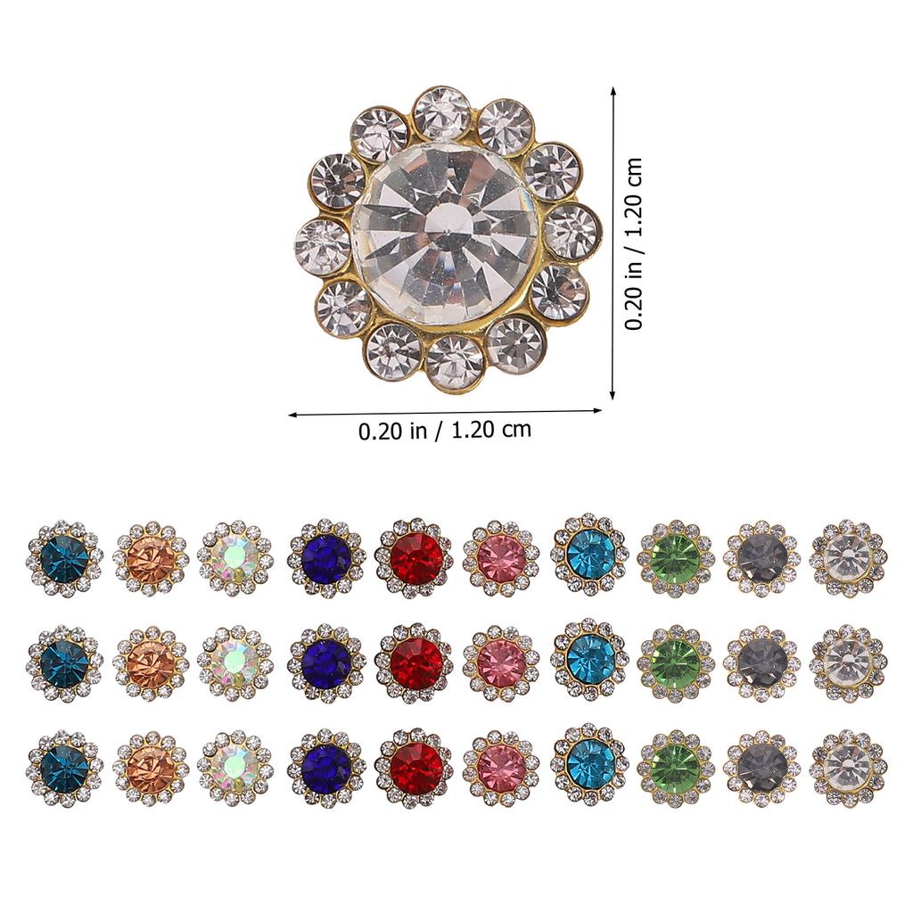 Sunflower Rhinestone Sewing Buttons Creative Small Lightweight Glass Crystal for DIY Sewing Crafts Decorative Accessories