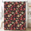 Colorful Floral Shower Curtain Set Bathroom Decor Waterproof Customizable Size Options Available
