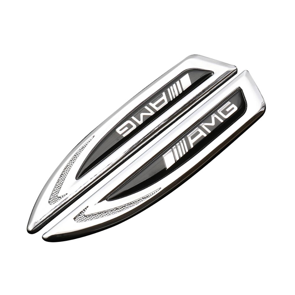 2 Stück Blade Abzeichen Dekor Autoaufkleber Metall Auto Emblem Zieraufkleber Zubehör für Mercedes Benz AMG W203 W206 W220 W205 W211 W212