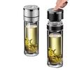 Durable Double-Capacity Glass Cup with One-Key Open & Tea-Water Separation for Easy Brewing