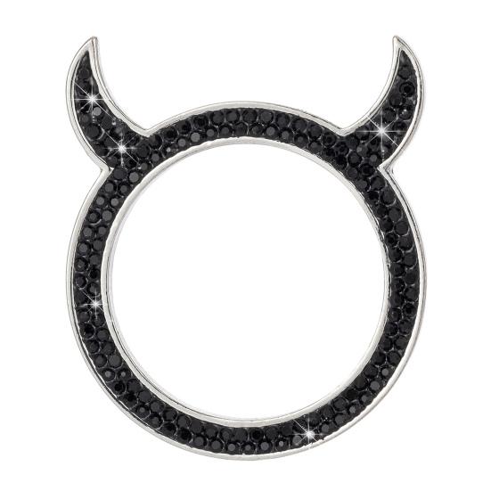 Rhinestone Car Ring Shiny Exquisite Fine Workmanship Devil Bling Ignition Ring Decoration Car Decor