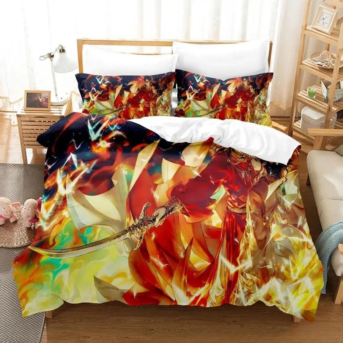 

Comforter Heaven Official’S Blessing Heaven Official’S Blessing Bedding Set Comfortable Bed Single Double Bed Full Size Anime Comforter (quilt)-EU Single(135*200cm)3pcs