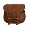 Handmade Goat Leather Motorcycle Saddlebags Vintage Biker Panniers - 2pc Set