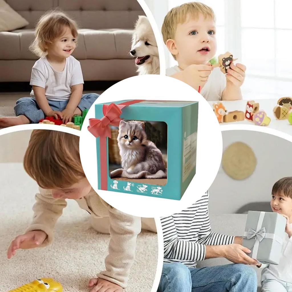 Interactive Robotic Plush Cat Toy With Intelligence Sensor And Traction Rope For Baby Craw Learning Lovely Comfort Toy
