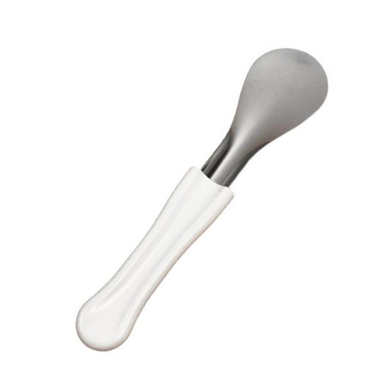 304 Stainless Steel Rose Shape with Non-Slip Ice Cream Scoop Dessert Tool Handle белый