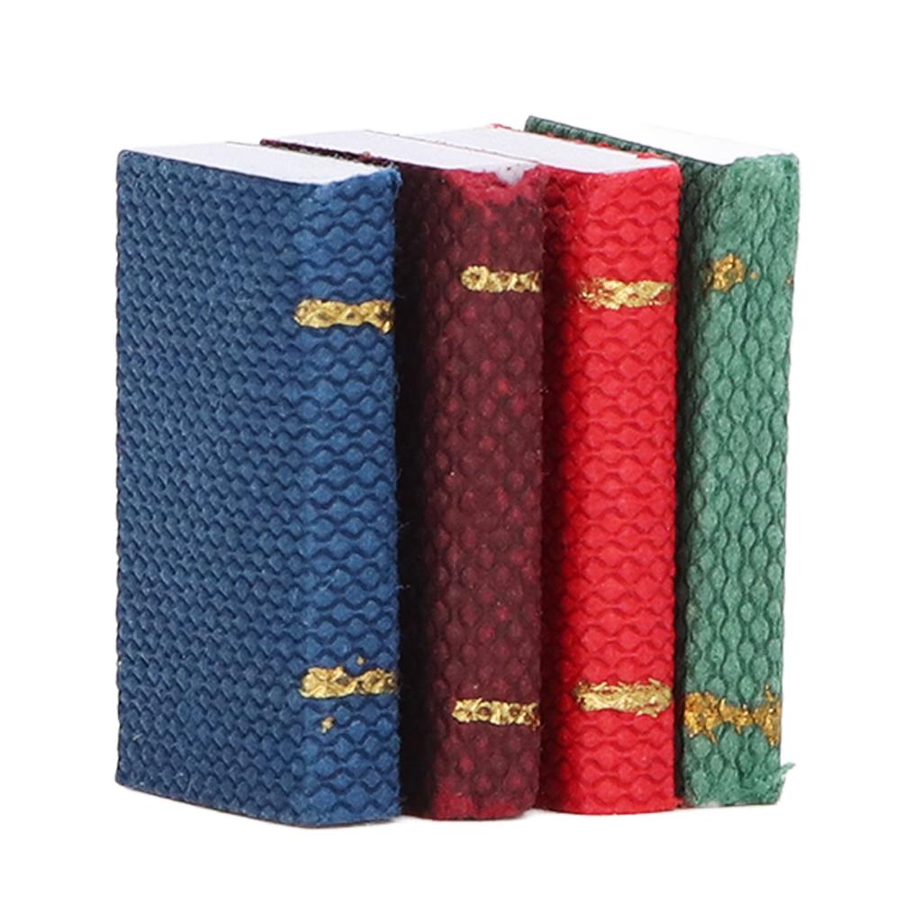 20 Stück 1/12 1/6 Maßstab Miniaturen Puppenhaus Bücher 4 Farben Lebendig Lieblich Tragbar Puppenhaus Dekoration