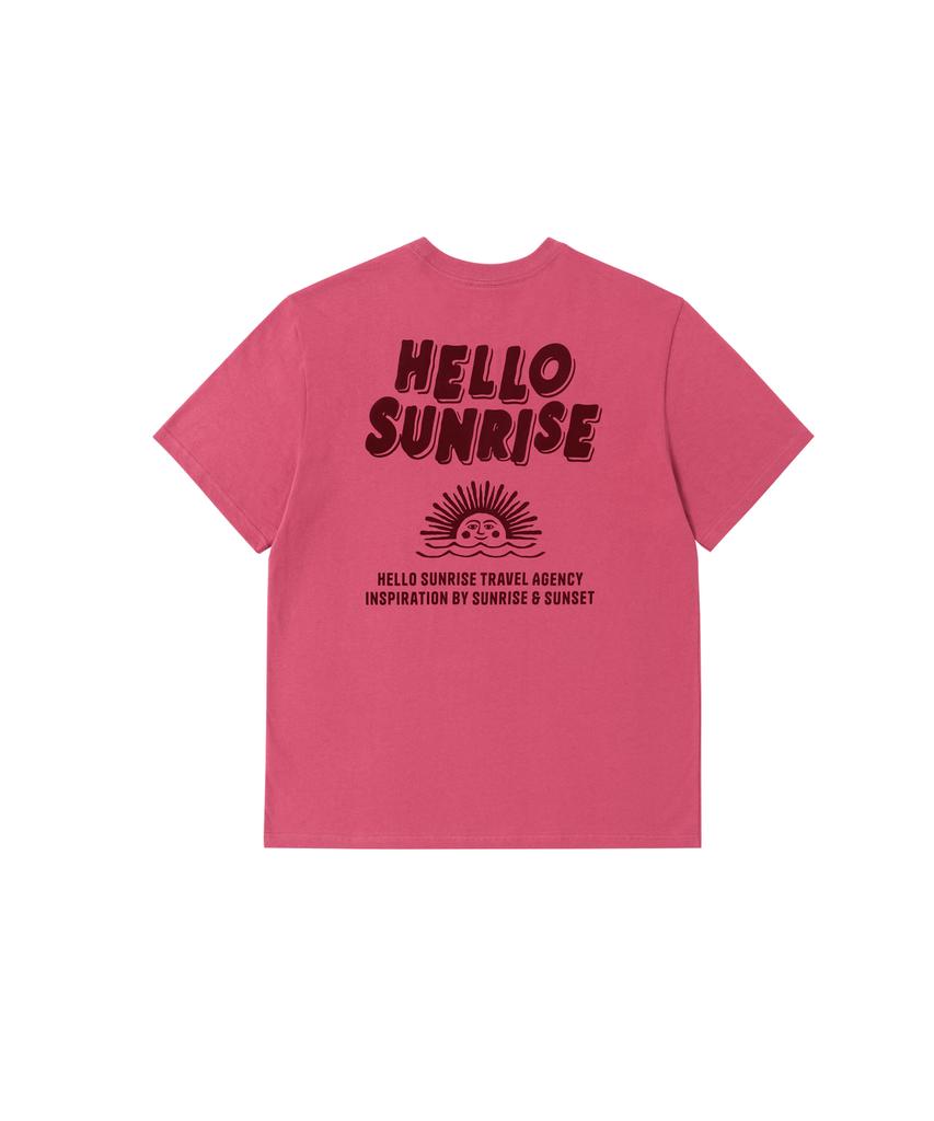 HELLO SUNRISE Hs Volume Typo Tee_Magenta Pink