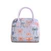 Durable Fashion Prints Lunch Box Bag with Zipper Lightweight Insulated Tote Bag Portable Large Capacity Outdoor Picnic Bag