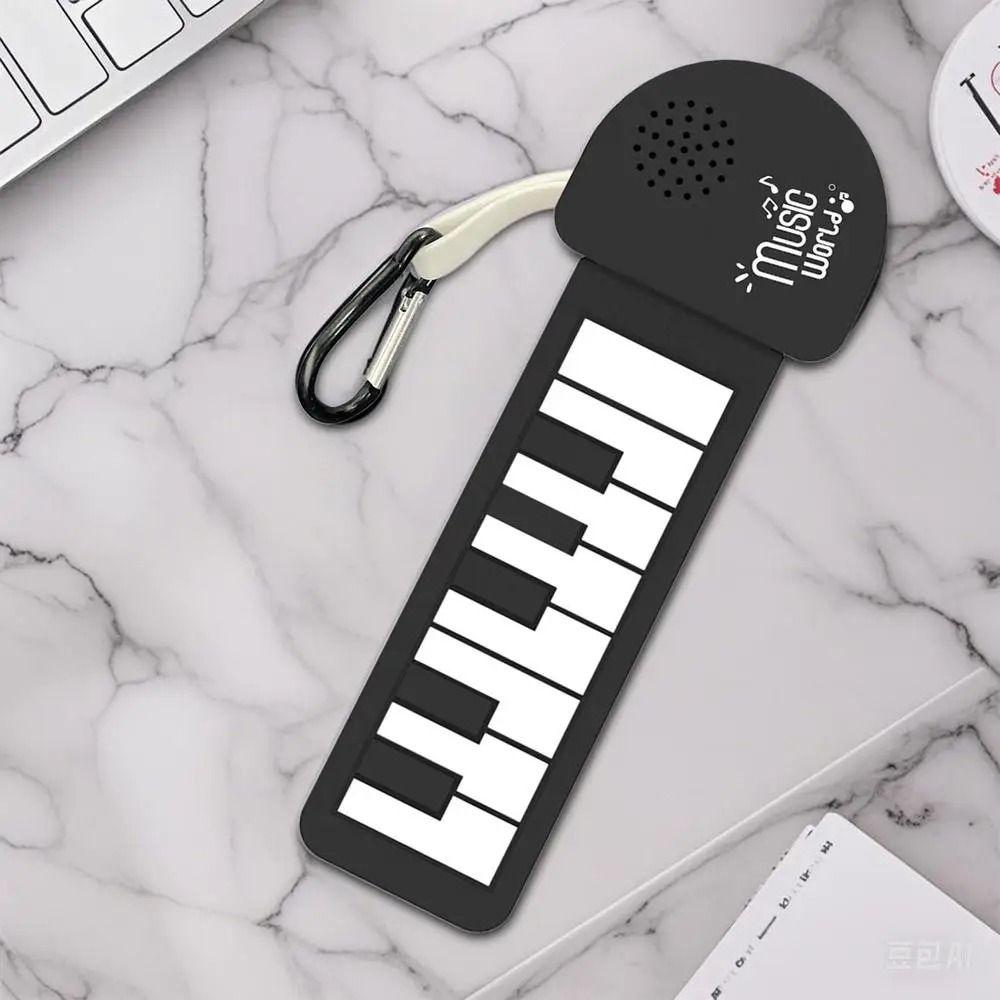 Foldable Silicone Piano Keyboard Rainbow Color Mini Rainbow Guitar Keychain  School Activities
