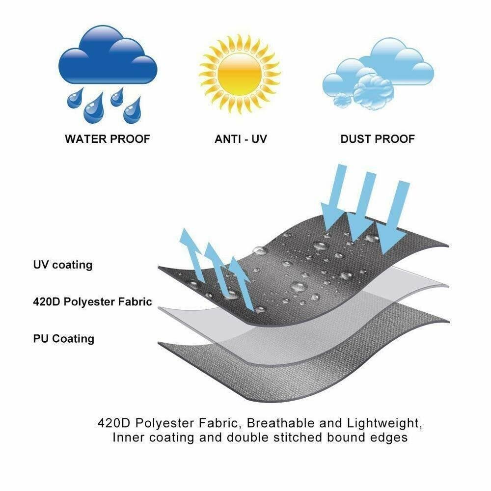 L Shape Furniture Waterproof Cover Outdoor Garden Patio Rattan Sofa Dustproof V Shaped Mold Resistant Cover Black