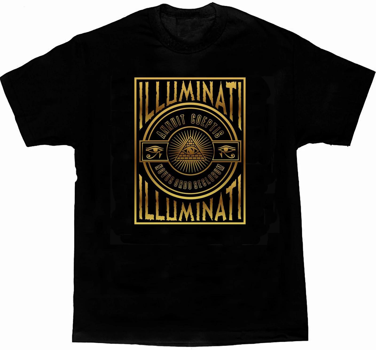 Illuminati Annuit Coeptis Novus Ordo Seclorum TShirt Summer Cotton Short Sleeve ONeck Unisexs T Shirt New S3XL S