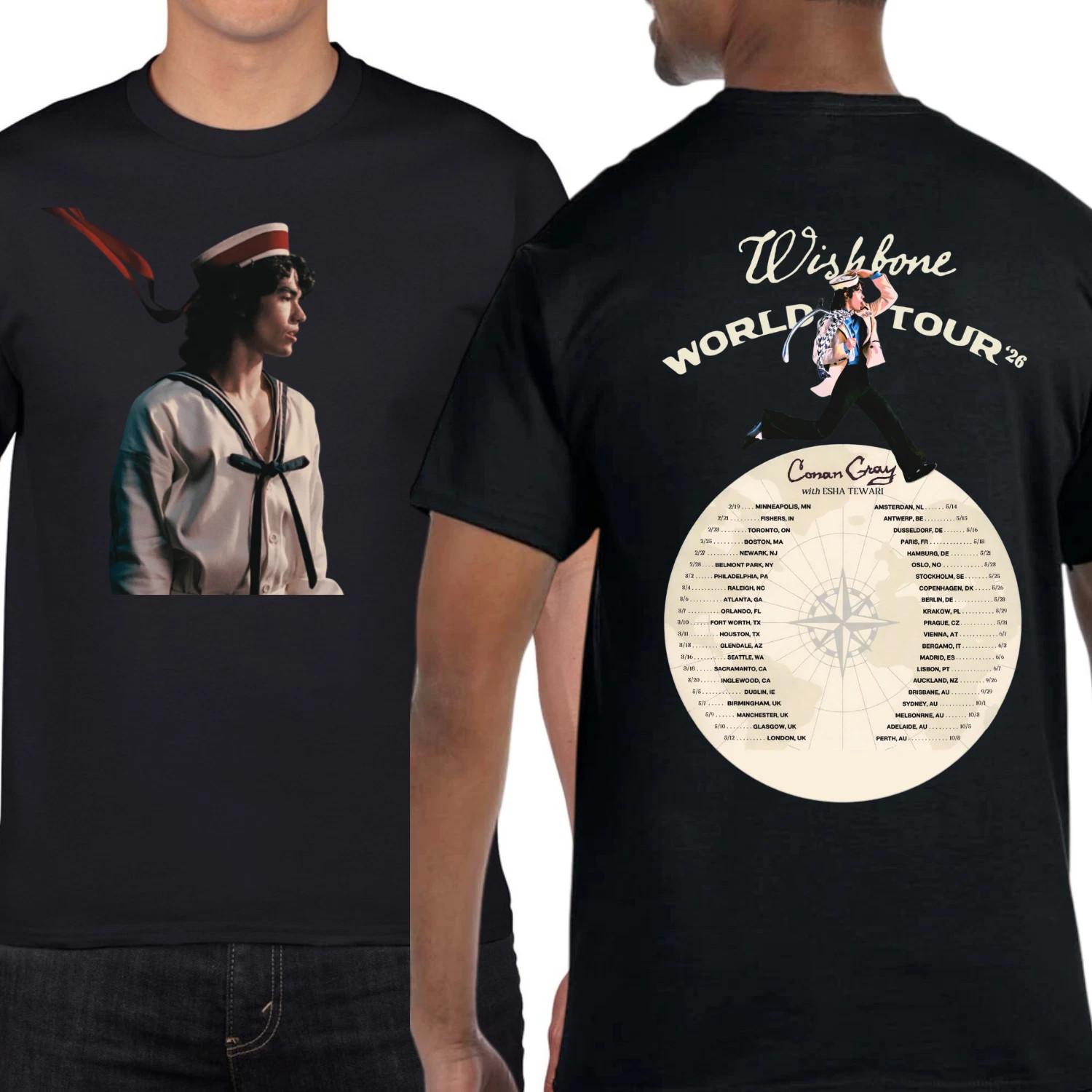 NEW STYLE Conan Gray Wishbone World Tour 2026 Two Sided T-Shirt XXXL