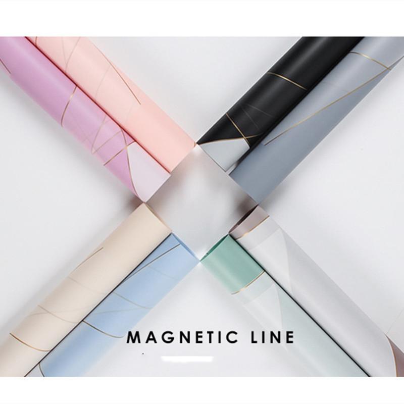 Waterproof Floral Art Materials: Nossa Paper, Magnetic Line Flower Wrapping Paper for Plush Doll Bouquets, Ideal for Joom Sales