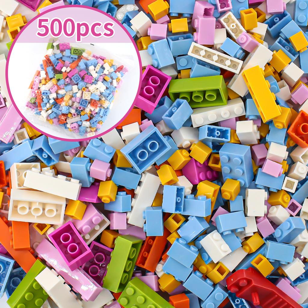 1000 Pieces Color boxDlY Creative Building Blocks Bulk Sets City Classic Bricks AssemblyBringuedos Educational Toys for Children