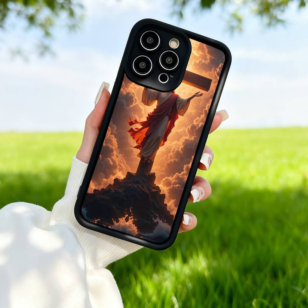 

Christian J-Jesus Cross Case For IPhone 17 15 14 13 12 16 11 Pro Max Mini Plus Silicone Soft Cover iPhone 13pro max