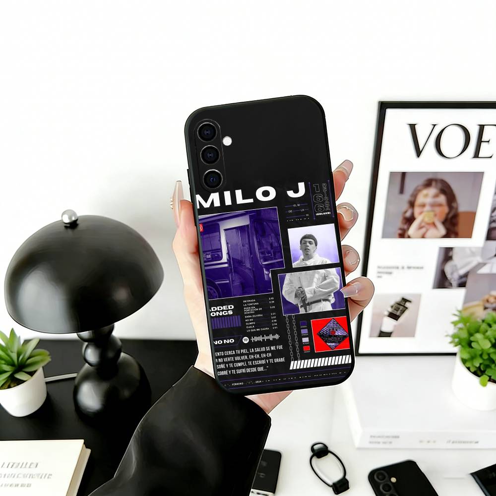 M-Milo J Phone Case For Samsung Galaxy A73,A72,A71,A70,A53,A52,A51,Others Soft Black Cover