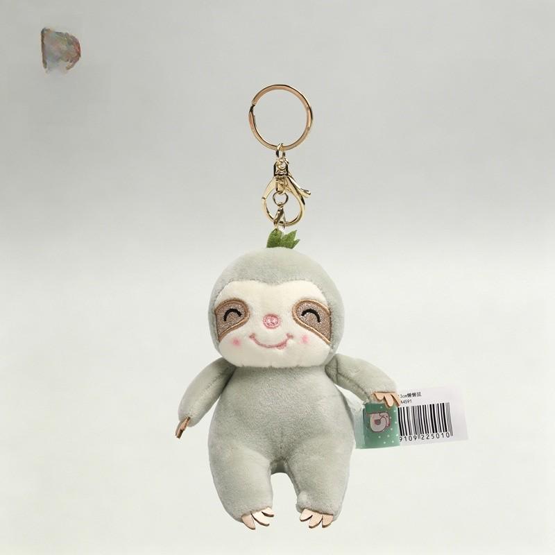 Plush Lazy Mouse Keychain With Polyester Fiber For Backpack And Bag Decor