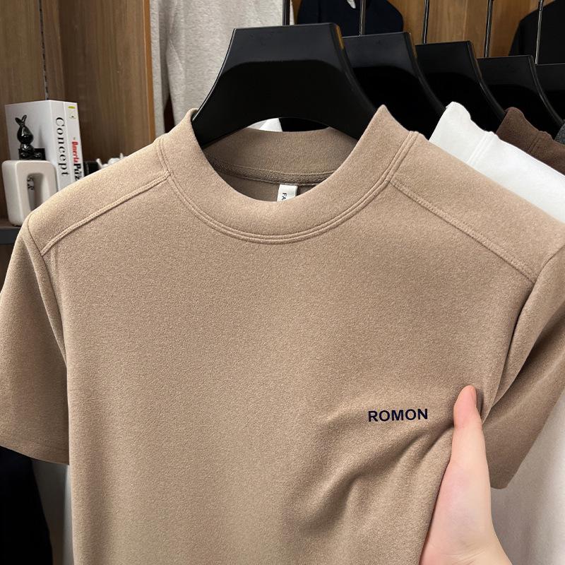 Men s Double-Sided Fleece Base Layer Hoodie Warm Stylish Spring Autumn Round Neck Short Sleeve 3XL легкие хаки 2060₽