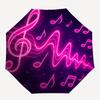 1pc Music Notes Pattern Automatic Folding Umbrella - 8-Rib Durable Iron Frame, Compact Portable for Daily Travel yy251205052
