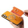 2 In 1 Detachable Magnetic Cards Bag Wallet Leather Ring Holder Case For Samsung Galaxy S24 Ultra S23Plus A05 A55 A15 A25 Cover