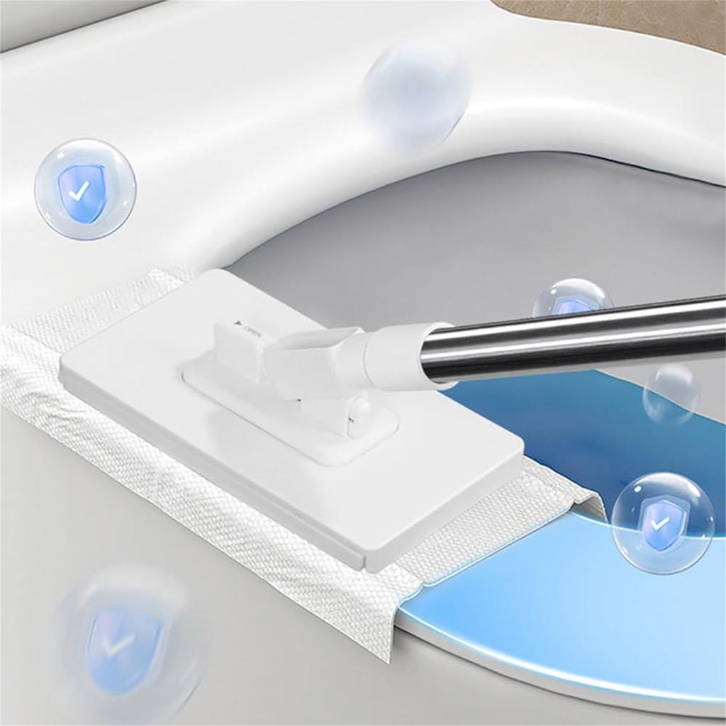 Mopp mit Druckklemmsystem, kein Händewaschen, Ein-Knopf-Wechsel, automatisches Klemmtuch