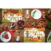 PETCEE Thanksgiving Coloring Placemats - 16PCS 14''x10'' Double-Sided Kids Placemats for Colorful Craft Activity & Party Decorations