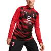 Puma Ac Milan 2024-25 Pre-Match 1/4 Comfortable Casual Quick-Dry Sweat-Wicking Long Sleeve Football Shirt Men tops Red Black 777714-01
