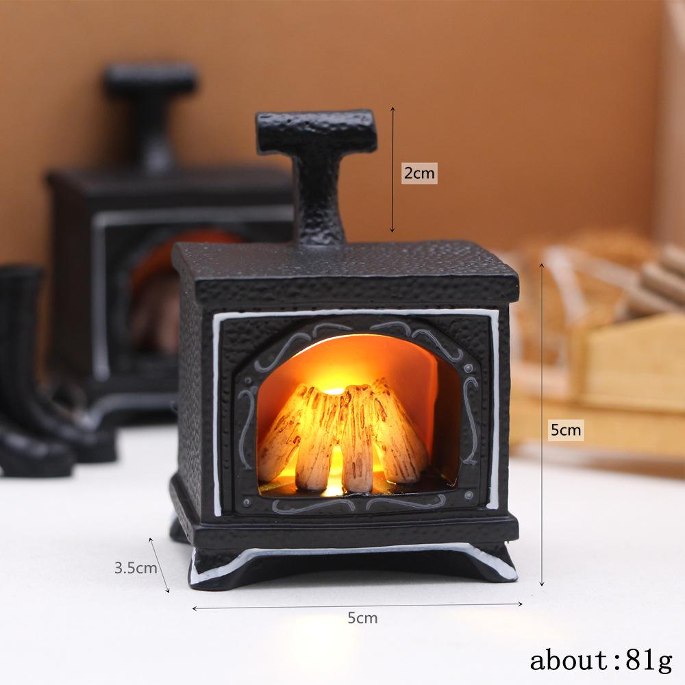 1:Camino per Casa delle Bambole Scala 1:12 Con LED Fai da Te Decorazioni Miniature per Casa delle Bambole Mobili Artigianato Fatto a Mano Accessori Giocattolo