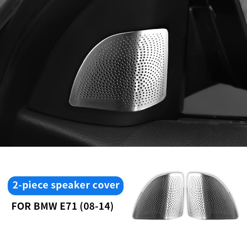 Stainless Steel Car Door Speaker Sticker Cover for BMW X5 E70 X6 E71 F07 F25 F26