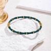 Stylish Colorful Bamboo Joint Bangle Stainless Steel Enamel Bracelet Non-Fading Simple Stainless Steel Bangle Trendy