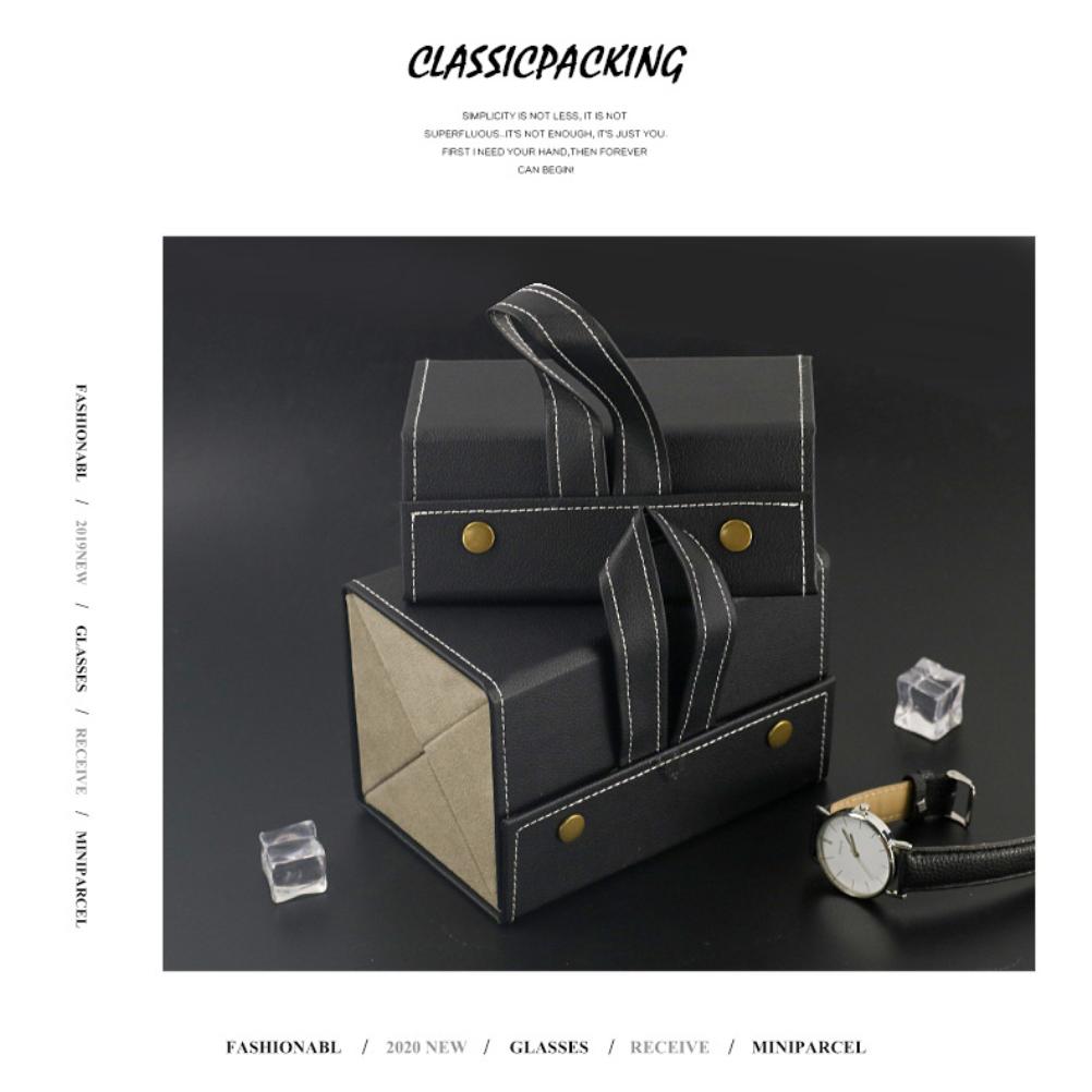 Mehrfachschlitz Sonnenbrillen Organizer Faltbare Brillen Schmuck Aufbewahrungsbox Tragbares PU Leder Brillenetui zur Aufbewahrung