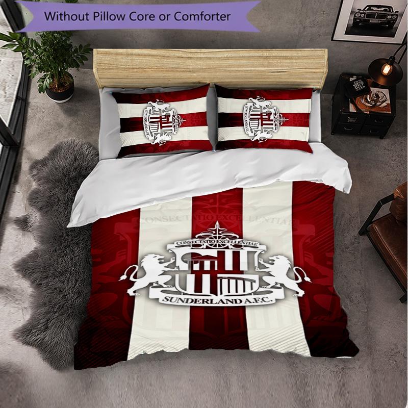 Biancheria da letto a tema Sunderland Set 3 pezzi Copripiumino Biancheria da letto decorativa per camera da adolescente Decorazione per la casa