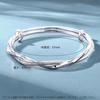 Mevius Intersecting Love Adjustable Alloy 17g Highest Grade Birthday Popular Safe Bracelet Accessories Jewelry [Silver Thunder] Women's Push/Pull