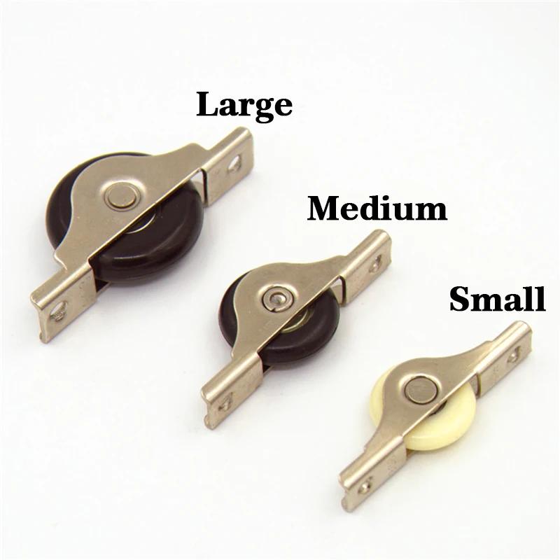 1Pcs Iron Frame+nylon Mute Wheel Sliding Door Cupboard/Window Groove Load-bearing Pulley Bathroom/Cabinet/Wardrobe