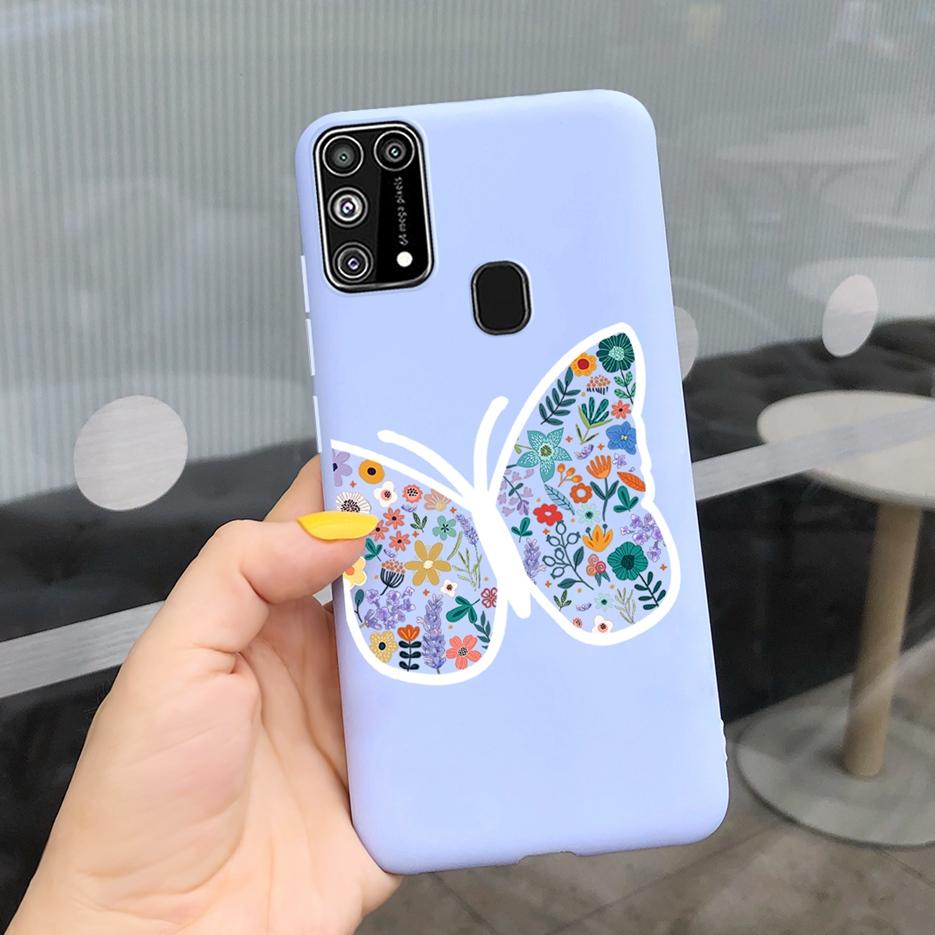 For Samsung Galaxy M31 Case SM-M315F Cute Bear Cartoon Painted Cover Phone Case For Samsung M31 M 31 GalaxyM31 Bumper Soft Funda