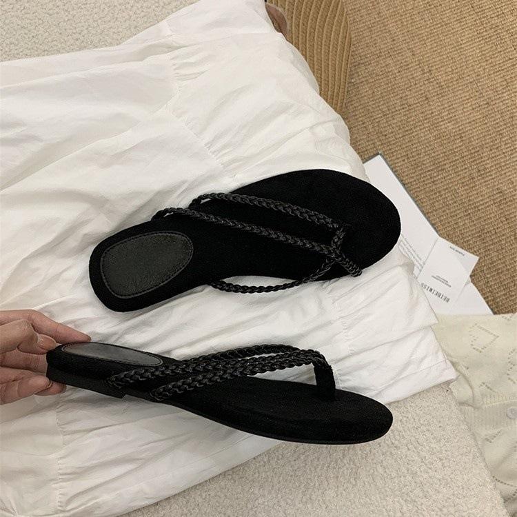 Soft Bottom Beach Flip-flops Women's Outer Wear High Sense Summer Flat Bottom Non-slip Fashion Toe Cool Slippers Tide