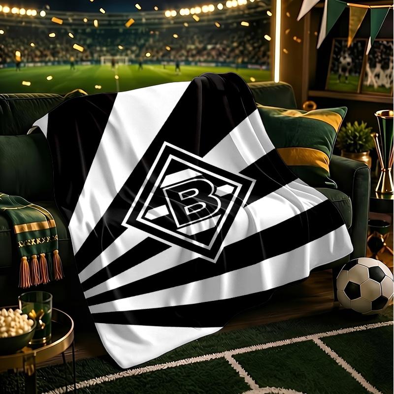 Coperta con Emblema di Monchengladbach Leggera Coperta Ideale per il Letto Perfetta per Viaggi, Campeggio, Soggiorni, Uffici, Divani, Regalo di Natale per tifosi