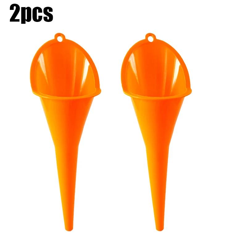 Long Stem Car Refueling Funnel Gasoline Engine Oil Fuel Filling Tools Anti Splash Plastic Motorcycle Car Oil Funnel Accessories