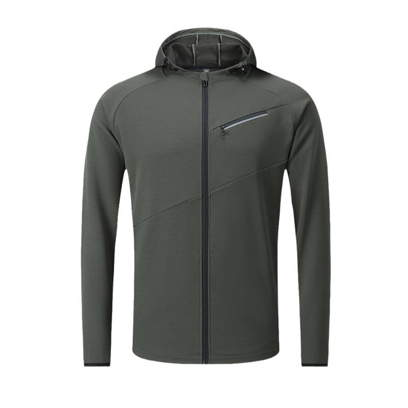Men's Quick Dry Hooded Full-Zip Sport Jacket