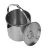 1,2L Edelstahl Campingkessel Tragbare Teekanne Kaffeekanne Outdoor Kochgeschirr zum Wandern Camping