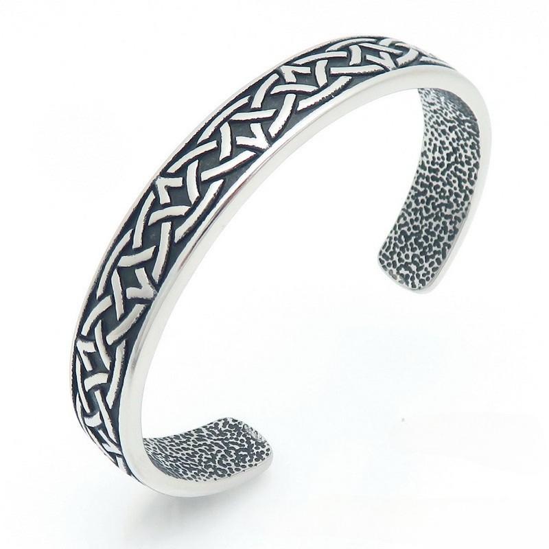 

2025 Ретро Масонский Наручный Браслет Узел Викингов Треугольник Щит Одина Руна Мужской inner diameter65mm