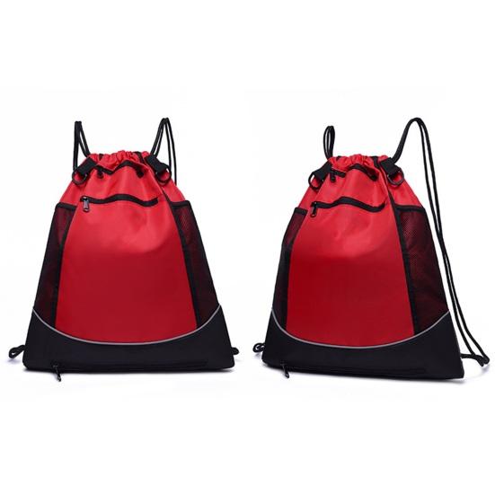 Basketball Carrier Bag Large Capacity Gym Bag Drawstring Closure Backpack with Mesh Pocket for Basketball Training School Gym