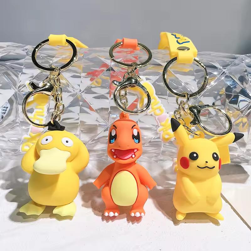 Originální figurka Pikachu módní kreslený klíčenka Pokmon anime dekorativní model hračka dekorace auta dětská