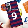 Personalised Football Number Strips Case For Xiaomi Redmi Note 12 Pro 11 8 9 10 Pro 9S 10S 11S 12S Redmi 12C 10C 9C 10A Cover