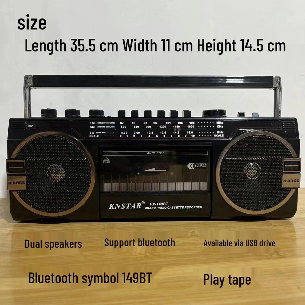 Puxing Portable Standalone Cassette Player & Recorder Combo for Elders