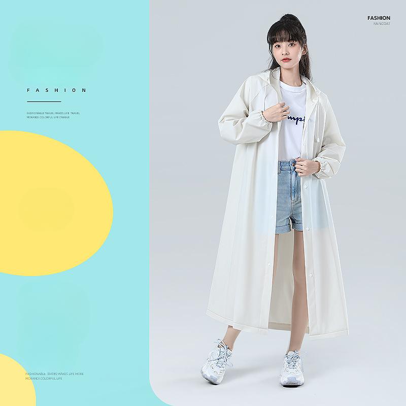 

Утолщенная куртка от дождя для взрослых, ветрозащитный и водонепроницаемый утолщенный плащ «все в одном» из ЭВА, езда на велосипеде на открытом воздухе, портативный плащ белый