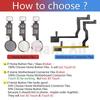 AiinAnt Return Back Home Button Flex Cable For iPhone 6 6s 7 8 Plus 5s SE Connector Phone Parts Repair No Touch ID