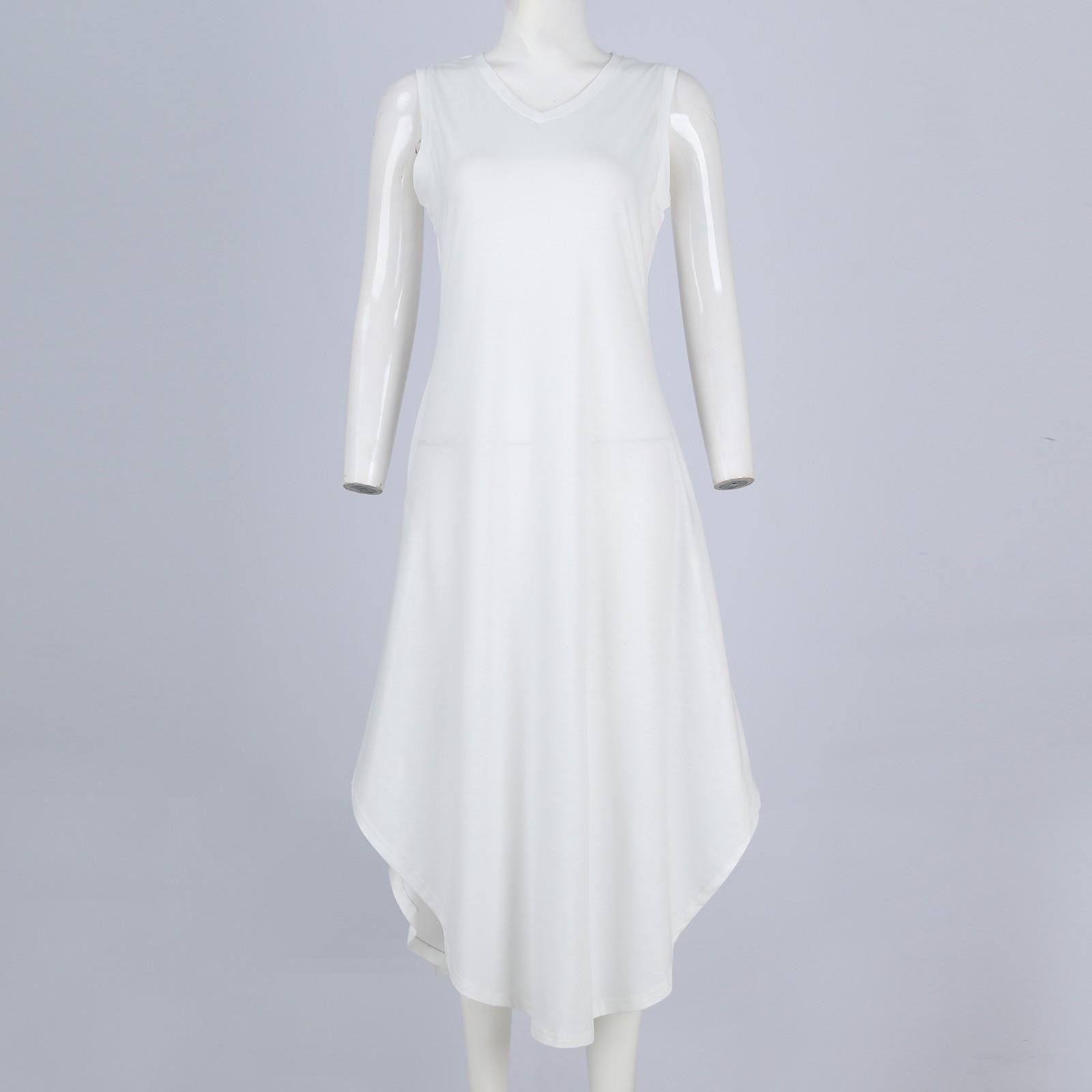 Женское летнее повседневное свободное платье-макси с жилетом и цветочным принтом — фото 9