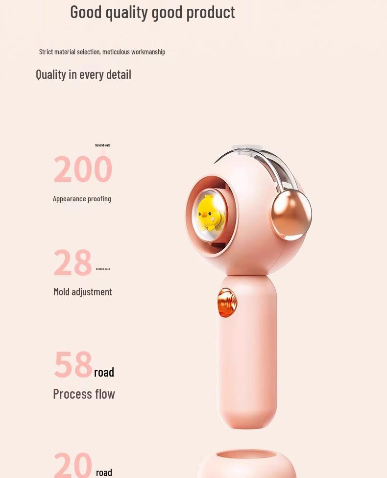 Silent Mini Portable Humidifying Fan for Office, Desktop, or Dorm Use